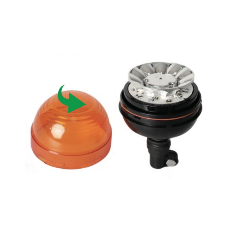 LUČ ROTACIJSKA NATIČNA LED 12V 128mm